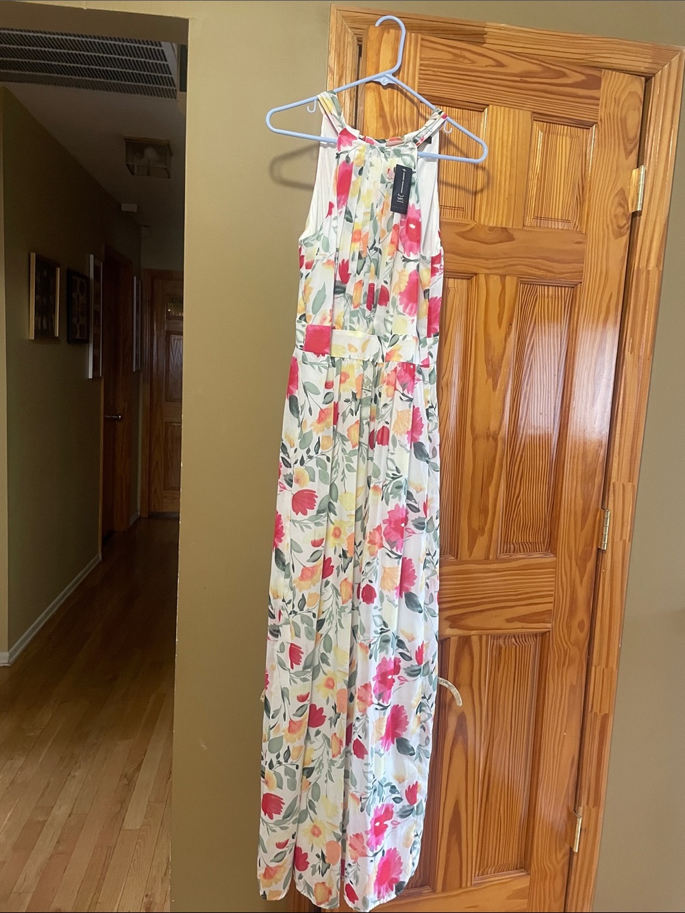 NWT Women’s INC. Long flowy Sleeveless Floral Dress, Bohemian, Summer, Maxi, 10